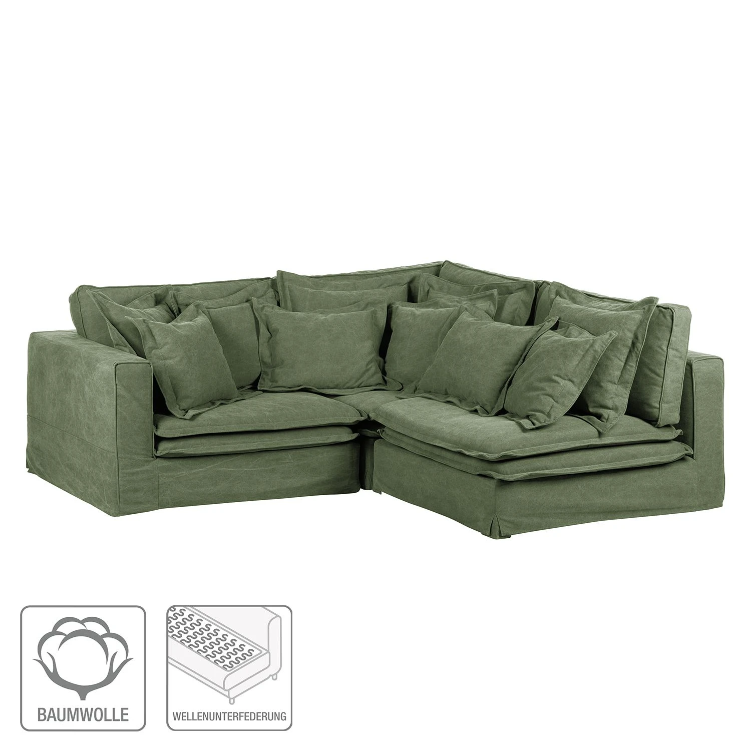 Maison Belfort Ecksofa Coral Beach Webstoff - Olivgrün - Armlehne davorstehend links 2 Maison Belfort Ecksofa Coral Beach Webstoff - Olivgrün - Armlehne davorstehend links – Bild 2