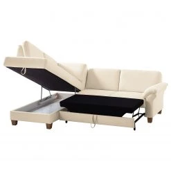 Ars Natura Ecksofa Davao - Microfaser -Wohnzimmermöbel boutique en ligne ecksofa davao microfaser ottomane davorstehend links mit schlaffunktion creme 4796752