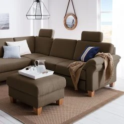 Ars Natura Ecksofa Davao - Microfaser -Wohnzimmermöbel boutique en ligne ecksofa davao microfaser ottomane davorstehend links mit schlaffunktion kokosnuss braun 4643548