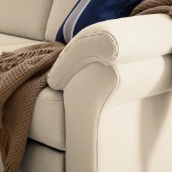 Ars Natura Ecksofa Davao - Microfaser -Wohnzimmermöbel boutique en ligne ecksofa davao microfaser ottomane davorstehend links ohne schlaffunktion creme 4643376