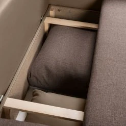 Fredriks Ecksofa Dublin II - (mit Schlaffunktion / beidseitig montierbar) - Kunstleder/Strukturstoff - Taupe / Braun -Wohnzimmermöbel boutique en ligne ecksofa dublin mit schlaffunktion kunstleder stoff taupe braun 289218