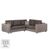 Fredriks Ecksofa Dublin I (mit Schlaffunktion) - Kunstleder/Strukturstoff - Taupe / Braun - Breite: 254 cm