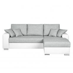 Fredriks Ecksofa Dulmen - mit Schlaffunktion / beidseitig montierbar - Kunstleder/Strukturstoff - Weiß / Hellgrau -Wohnzimmermöbel boutique en ligne ecksofa dulmen mit schlaffunktion beidseitig montierbar kunstleder strukturstoff weiss hellgrau 4964988