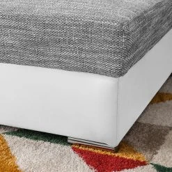 Fredriks Ecksofa Dulmen - mit Schlaffunktion / beidseitig montierbar - Kunstleder/Strukturstoff - Weiß / Hellgrau -Wohnzimmermöbel boutique en ligne ecksofa dulmen mit schlaffunktion beidseitig montierbar kunstleder strukturstoff weiss hellgrau 4965052