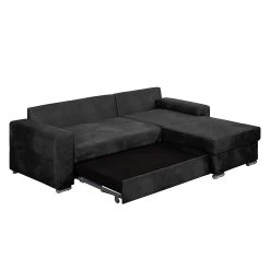 Ars manufacti Ecksofa Dulmen - (mit Schlaffunktion / beidseitig montierbar) - Antiklederoptik - Schwarz -Wohnzimmermöbel boutique en ligne ecksofa dulmen mit schlaffunktion samtstoff longchair beidseitig montierbar schwarz 1231786