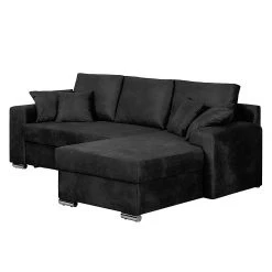 Ars manufacti Ecksofa Dulmen - (mit Schlaffunktion / beidseitig montierbar) - Antiklederoptik - Schwarz -Wohnzimmermöbel boutique en ligne ecksofa dulmen mit schlaffunktion samtstoff longchair beidseitig montierbar schwarz 1231814