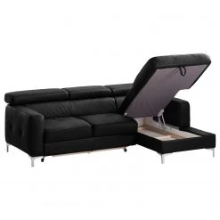 Cotta Ecksofa Eduardo I Echtleder - Schwarz - Longchair davorstehend rechts - Bettkasten - Schlaffunktion -Wohnzimmermöbel boutique en ligne ecksofa eduardo i echtleder longchair ottomane davorstehend rechts mit schlaffunktion schwarz 4905964