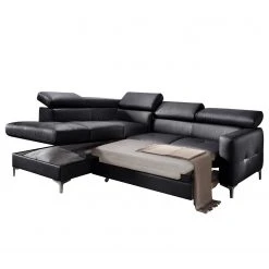 Cotta Ecksofa Eduardo II Echtleder - Schwarz - Longchair davorstehend links - Bettkasten - Schlaffunktion -Wohnzimmermöbel boutique en ligne ecksofa eduardo ii echtleder longchair ottomane davorstehend links mit schlaffunktion schwarz 5152404