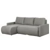 Fredriks Ecksofa El Calvario - (mit Schlaffunktion) Strukturstoff Longchair davorstehend links - Platin