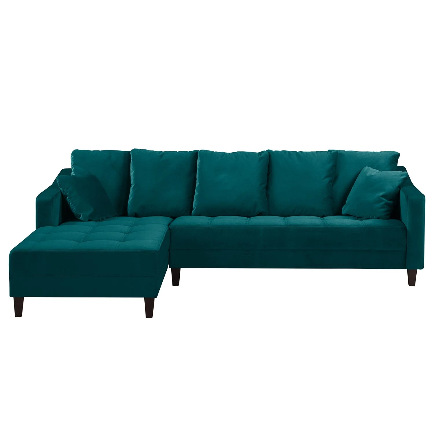 Jack & Alice Ecksofa Elnora - Türkis - Ottomane davorstehend links - Ohne Hocker 5 Jack & Alice Ecksofa Elnora - Türkis - Ottomane davorstehend links - Ohne Hocker – Bild 5