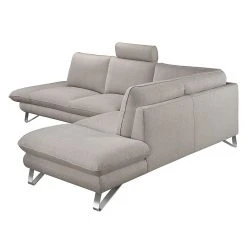 Fredriks Ecksofa Enzo - Strukturstoff Beige - Ottomane davorstehend rechts - Mit 2 Kopfstützen -Wohnzimmermöbel boutique en ligne ecksofa enzo strukturstoff beige ottomane davorstehend rechts 417974