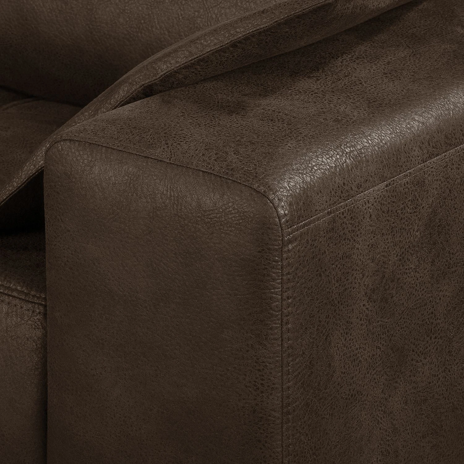 Ars manufacti Ecksofa Flesk Antiklederlook - Braun - Ottomane davorstehend links - Mit Hocker 16 Ars manufacti Ecksofa Flesk Antiklederlook - Braun - Ottomane davorstehend links - Mit Hocker – Bild 16