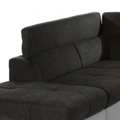 Cotta Ecksofa Estoi (mit Schlaffunktion) - Kunstleder / Flachgewebe - Kies / Dunkelbraun - Ottomane davorstehend links -Wohnzimmermöbel boutique en ligne ecksofa fuseta mit schlaffunktion kunstleder flachgewebe ottomane davorstehend links 4112236