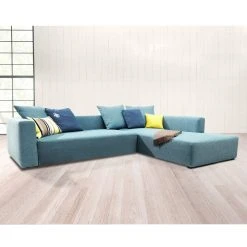 Tom Tailor Ecksofa Heaven Casual XL Webstoff - Aqua - Longchair davorstehend rechts - Keine Funktion -Wohnzimmermöbel boutique en ligne ecksofa heaven casual xl webstoff longchair ottomane davorstehend rechts ohne schlaffunktion aqua 3161377