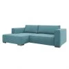 Tom Tailor Ecksofa Heaven Colors Style S Webstoff - Stoff TCU: 6 fresh blue - Longchair davorstehend links - Schlaffunktion