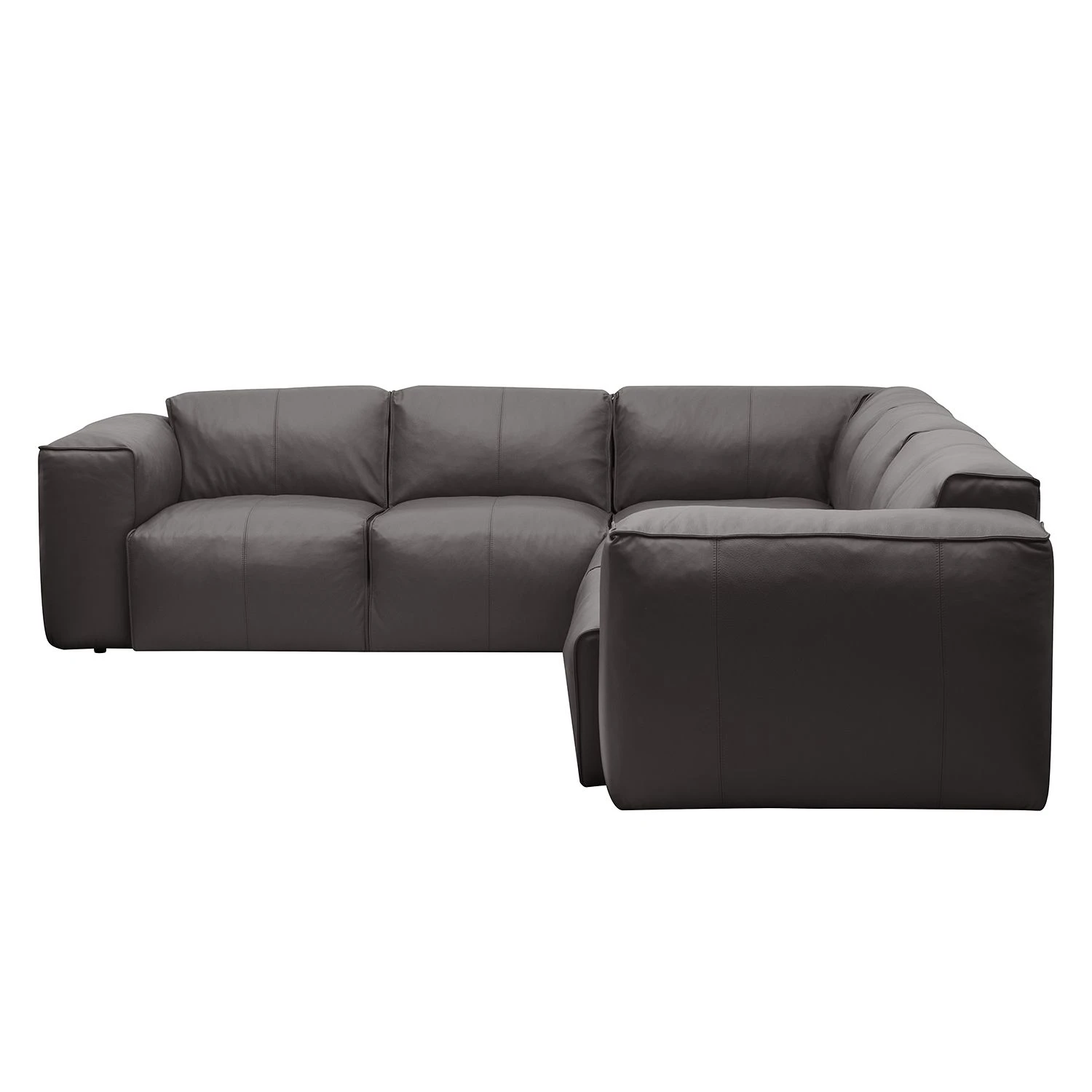 Studio Copenhagen Ecksofa HUDSON mit Rundecke - Echtleder Neka: Grau - Ecke davorstehend links 4 Studio Copenhagen Ecksofa HUDSON mit Rundecke - Echtleder Neka: Grau - Ecke davorstehend links – Bild 4