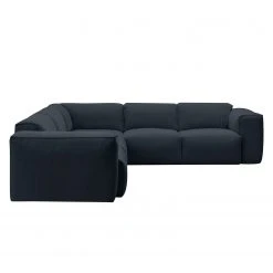 Studio Copenhagen Ecksofa HUDSON mit Rundecke - Webstoff Anda II: Grau - Ecke davorstehend rechts -Wohnzimmermöbel boutique en ligne ecksofa hudson ii webstoff 3 sitzer davorstehend links grau 3831588