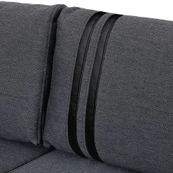 Mooved Ecksofa Huelva (mit Schlaffunktion) - Kunstleder/Webstoff - Schwarz / Grau - Longchair davorstehend links -Wohnzimmermöbel boutique en ligne ecksofa huelva mit schlaffunktion kunstleder schwarz longchair davorstehend links 414716