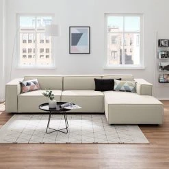 Ecksofa Kinx II Webstoff - Webstoff Osta: Altweiß - Longchair davorstehend rechts - Keine Funktion -Wohnzimmermöbel boutique en ligne ecksofa kinx ii webstoff longchair davorstehend rechts stoff osta altweiss 4648488