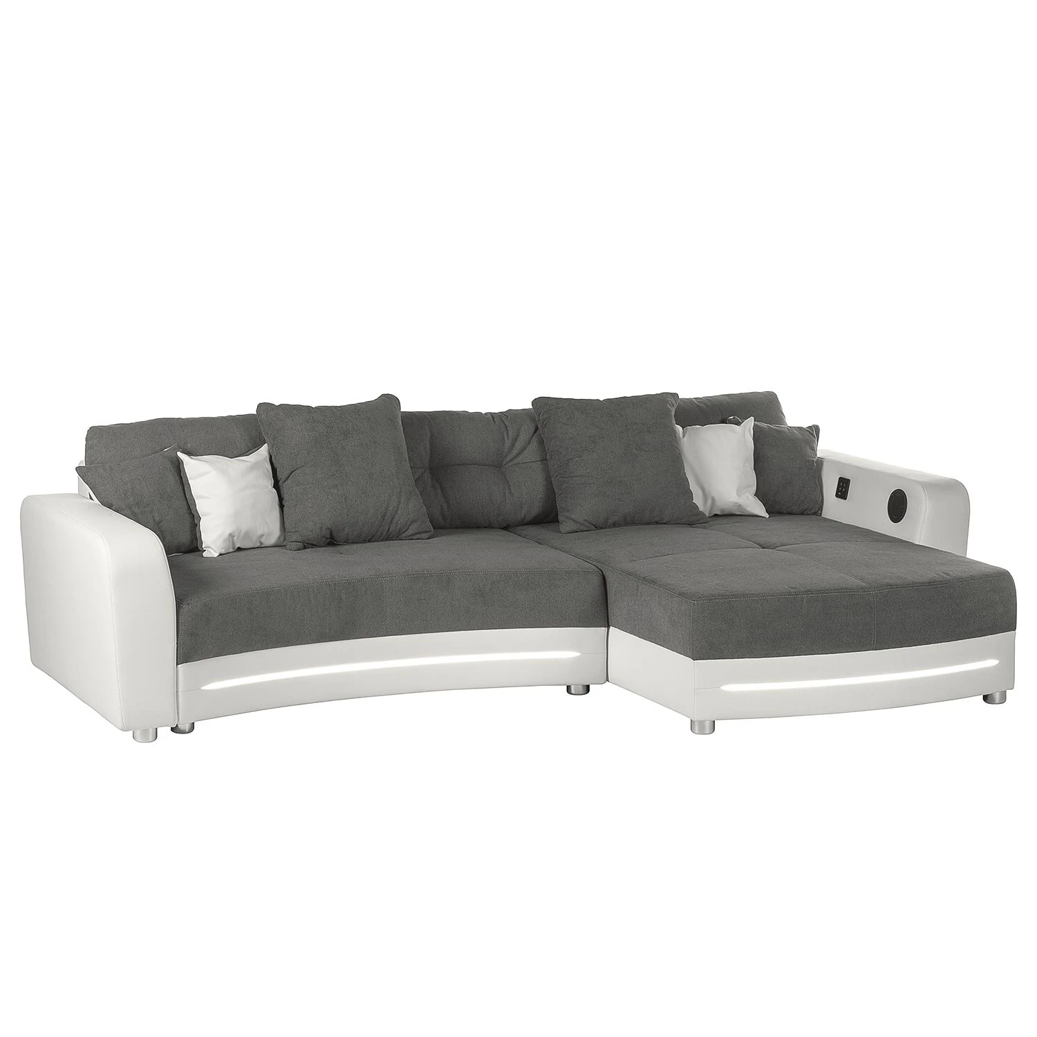 Loftscape Ecksofa Lanai Kunstleder / Microfaser - Grauweiß 1 Loftscape Ecksofa Lanai Kunstleder / Microfaser - Grauweiß