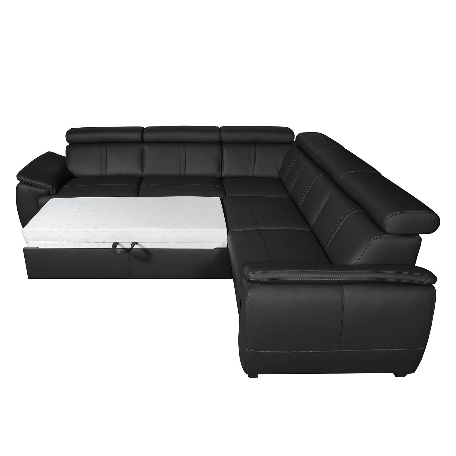 Loftscape Ecksofa Olival III Echtleder - Schwarz - Schlaffunktion davorstehend links 8 Loftscape Ecksofa Olival III Echtleder - Schwarz - Schlaffunktion davorstehend links – Bild 8