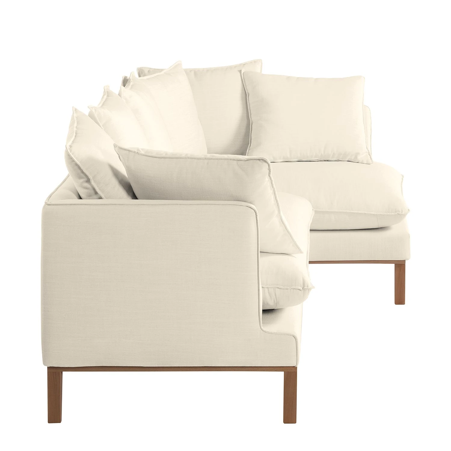 Eva Padberg Collection Ecksofa Lavina Webstoff - Stoff Moretey: Cremeweiß - Ottomane davorstehend rechts 5 Eva Padberg Collection Ecksofa Lavina Webstoff - Stoff Moretey: Cremeweiß - Ottomane davorstehend rechts – Bild 5
