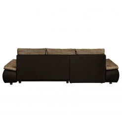 Fredriks Ecksofa Laza - mit Schlaffunktion - Kunstleder / Webstoff - Dunkelbraun / Cappuccino - Longchair davorstehend links -Wohnzimmermöbel boutique en ligne ecksofa laza mit schlaffunktion kunstleder webstoff longchair davorstehend links dunkelbraun cappuccino 4973336