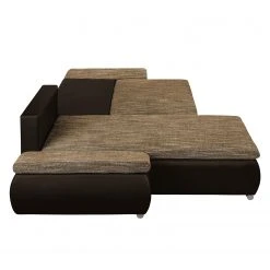 Fredriks Ecksofa Laza - mit Schlaffunktion - Kunstleder / Webstoff - Dunkelbraun / Cappuccino - Longchair davorstehend links -Wohnzimmermöbel boutique en ligne ecksofa laza mit schlaffunktion kunstleder webstoff longchair davorstehend links dunkelbraun cappuccino 4973364
