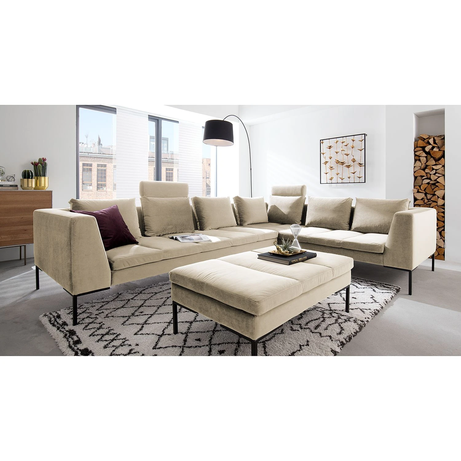 Studio Copenhagen Ecksofa Madison III - Samt - Samt Shyla: Beige - Ecke davorstehend rechts 4 Studio Copenhagen Ecksofa Madison III - Samt - Samt Shyla: Beige - Ecke davorstehend rechts – Bild 4