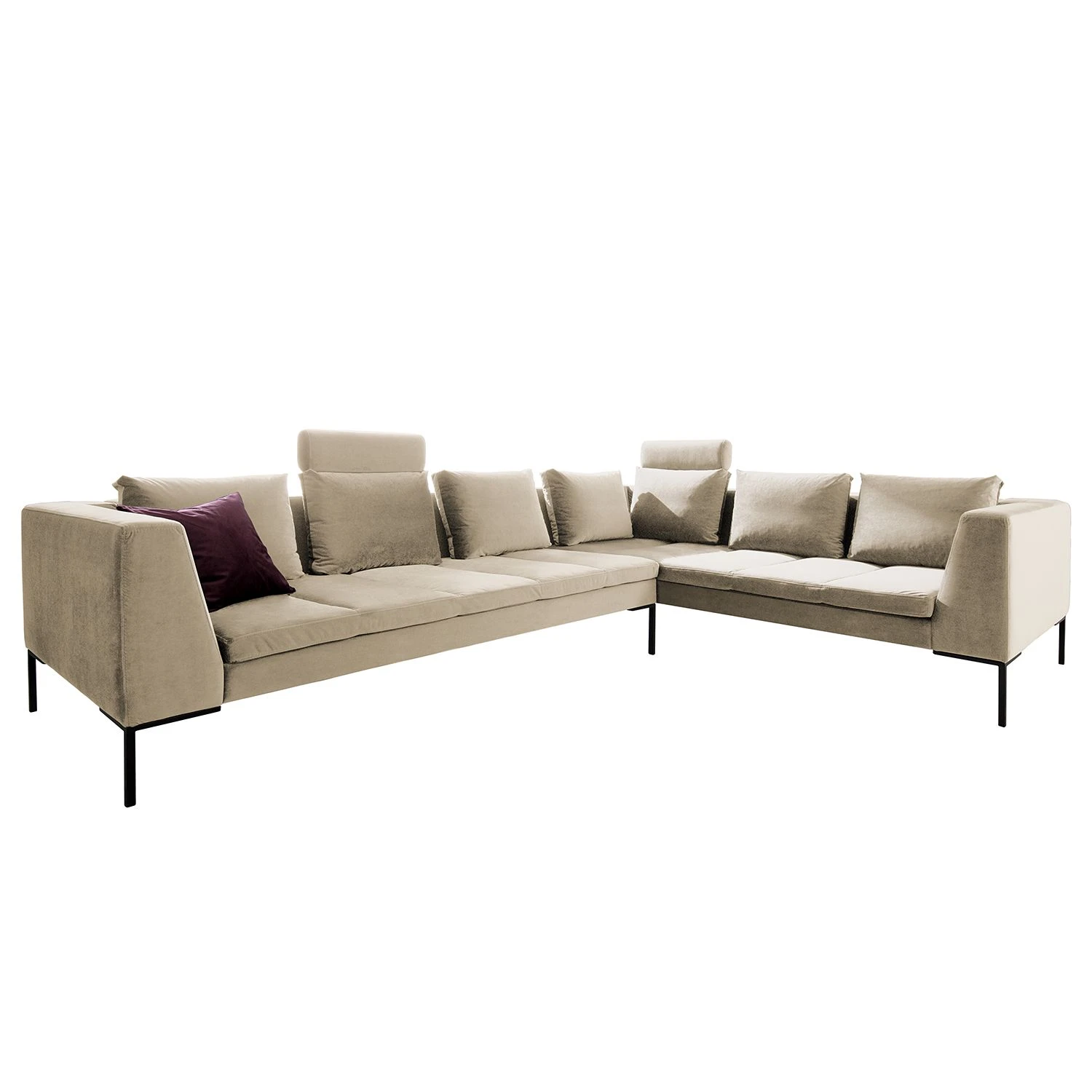 Studio Copenhagen Ecksofa Madison III - Samt - Samt Shyla: Beige - Ecke davorstehend rechts 1 Studio Copenhagen Ecksofa Madison III - Samt - Samt Shyla: Beige - Ecke davorstehend rechts