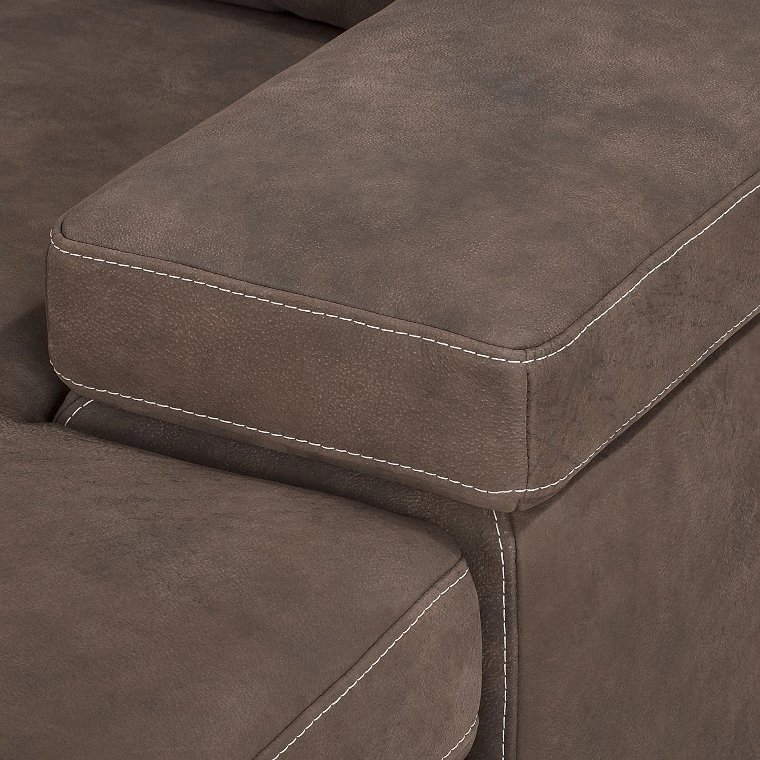 Ars Natura Ecksofa Maine Echtleder - Mokka - Longchair davorstehend rechts 12 Ars Natura Ecksofa Maine Echtleder - Mokka - Longchair davorstehend rechts – Bild 12