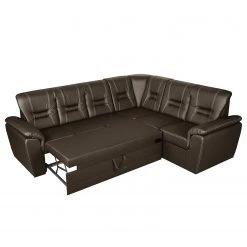 Modoform Ecksofa Marquette - mit Schlaffunktion - Kunstleder - Dunkelbraun - Ecke davorstehend rechts -Wohnzimmermöbel boutique en ligne ecksofa marquette mit schlaffunktion kunstleder dunkelbraun 2 sitzer davorstehend rechts 4085272