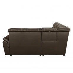 Modoform Ecksofa Marquette - mit Schlaffunktion - Kunstleder - Dunkelbraun - Ecke davorstehend rechts -Wohnzimmermöbel boutique en ligne ecksofa marquette mit schlaffunktion kunstleder dunkelbraun 2 sitzer davorstehend rechts 4085284