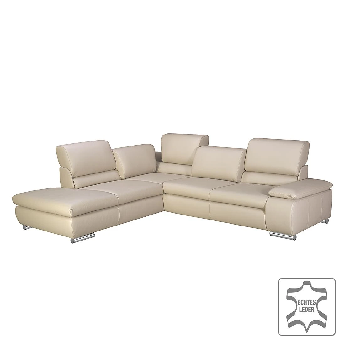 Fredriks Ecksofa Masca I Echtleder - Beige - Longchair davorstehend links - Keine Funktion 2 Fredriks Ecksofa Masca I Echtleder - Beige - Longchair davorstehend links - Keine Funktion – Bild 2
