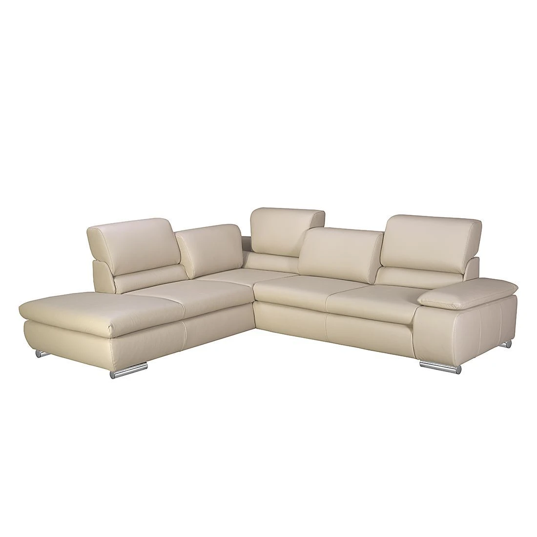 Fredriks Ecksofa Masca I Echtleder - Beige - Longchair davorstehend links - Keine Funktion 1 Fredriks Ecksofa Masca I Echtleder - Beige - Longchair davorstehend links - Keine Funktion