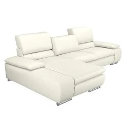 Fredriks Ecksofa Masca - Kunstleder Weiß - Longchair davorstehend links - mit Schlaffunktion -Wohnzimmermöbel boutique en ligne ecksofa masca kunstleder weiss longchair davorstehend links 471162