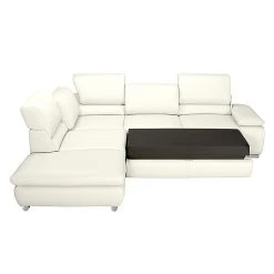 Fredriks Ecksofa Masca - Kunstleder Weiß - Ottomane davorstehend links - mit Schlaffunktion -Wohnzimmermöbel boutique en ligne ecksofa masca kunstleder weiss ottomane davorstehend links 444761