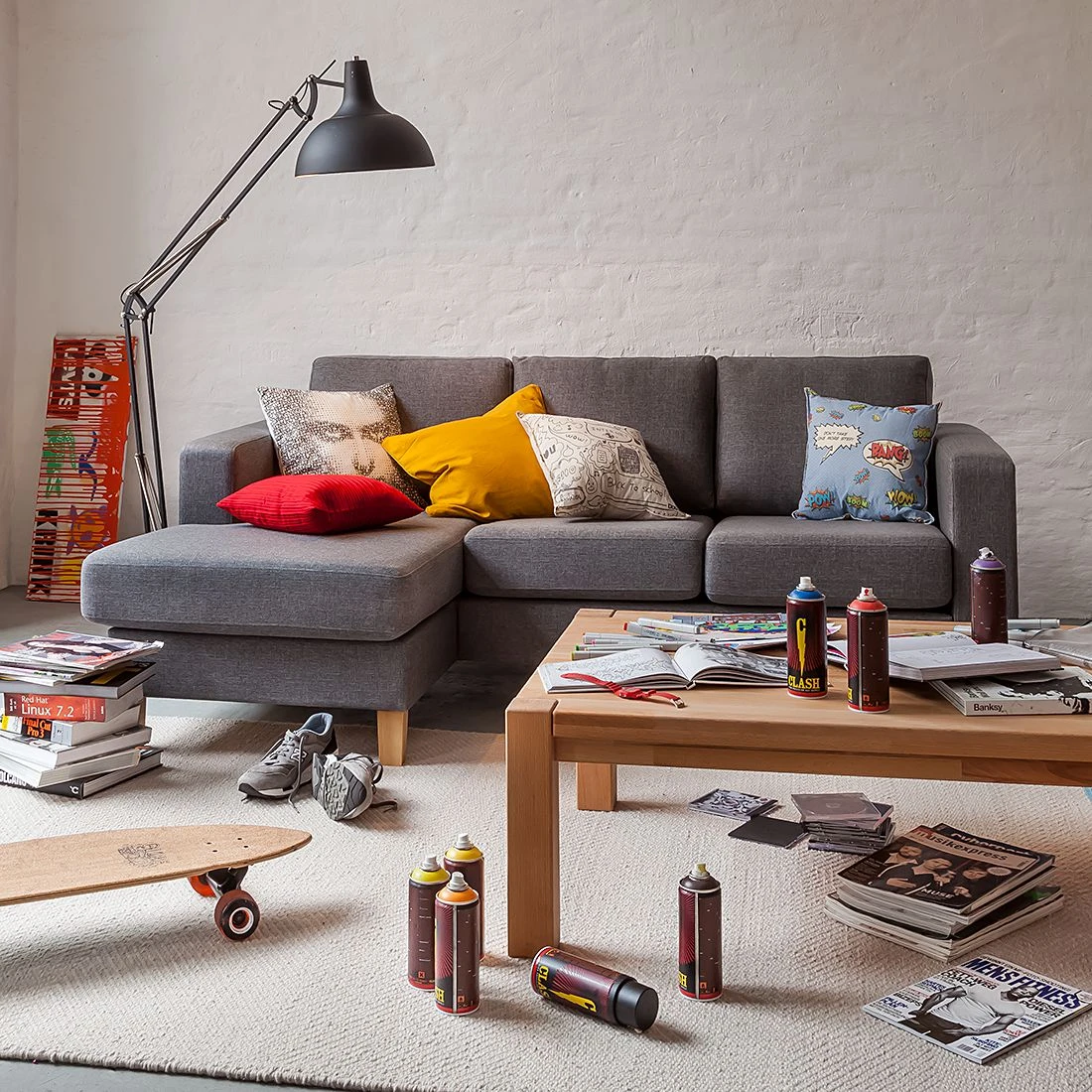 Ars Natura Ecksofa Masion - Strukturstoff - Grau 2 Ars Natura Ecksofa Masion - Strukturstoff - Grau – Bild 2