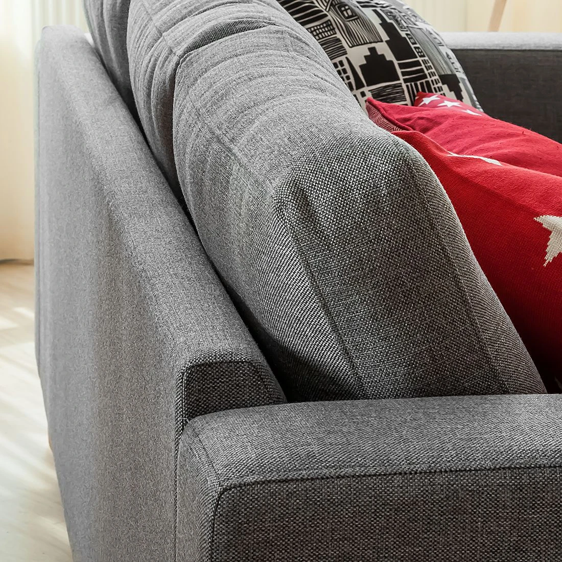 Ars Natura Ecksofa Masion - Strukturstoff - Grau 13 Ars Natura Ecksofa Masion - Strukturstoff - Grau – Bild 13