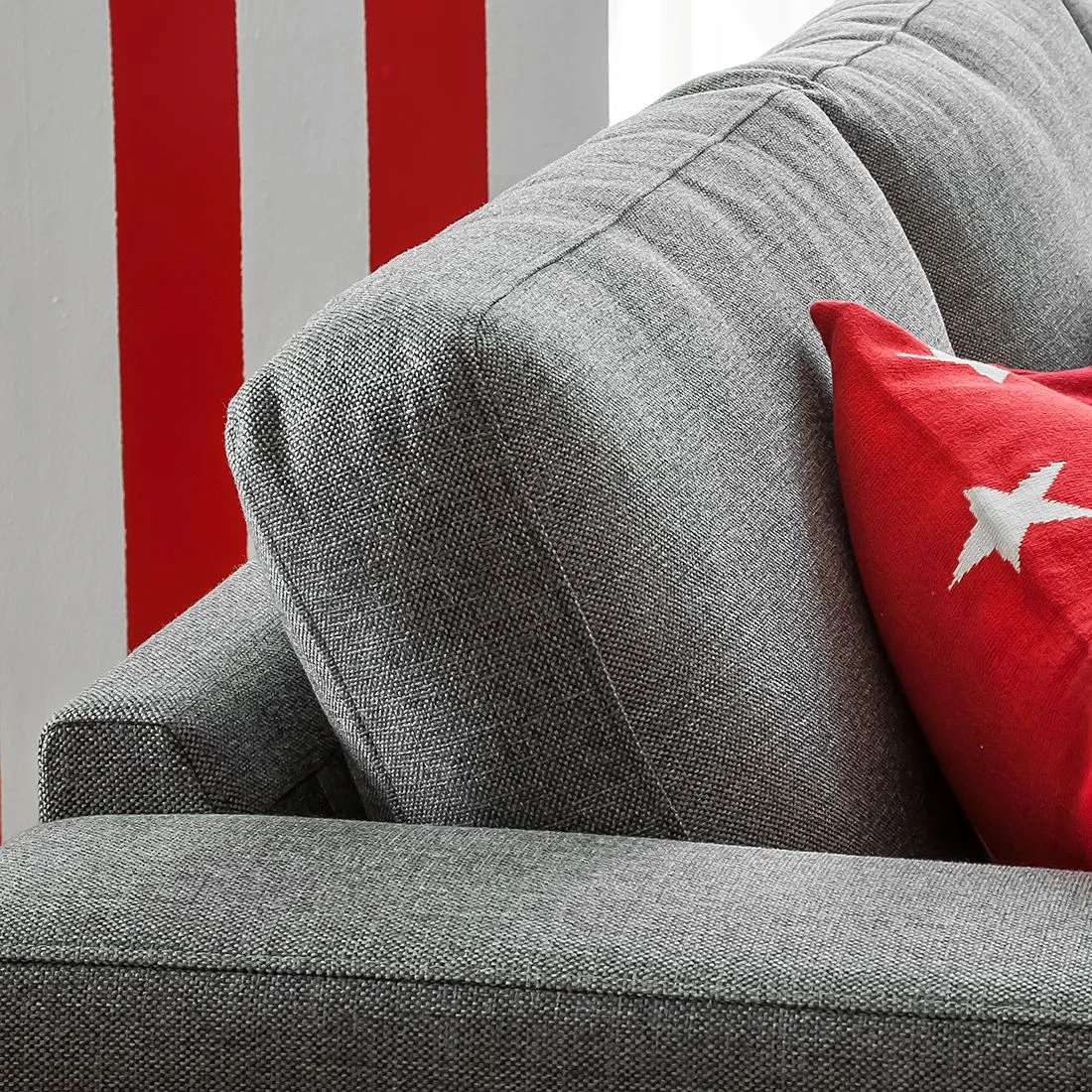 Ars Natura Ecksofa Masion - Strukturstoff - Grau 10 Ars Natura Ecksofa Masion - Strukturstoff - Grau – Bild 10