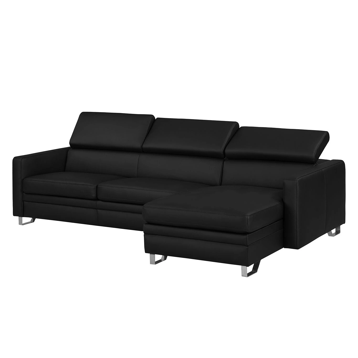 Fredriks Ecksofa Menfi II Echtleder - Schwarz - Longchair davorstehend rechts 6 Fredriks Ecksofa Menfi II Echtleder - Schwarz - Longchair davorstehend rechts – Bild 6