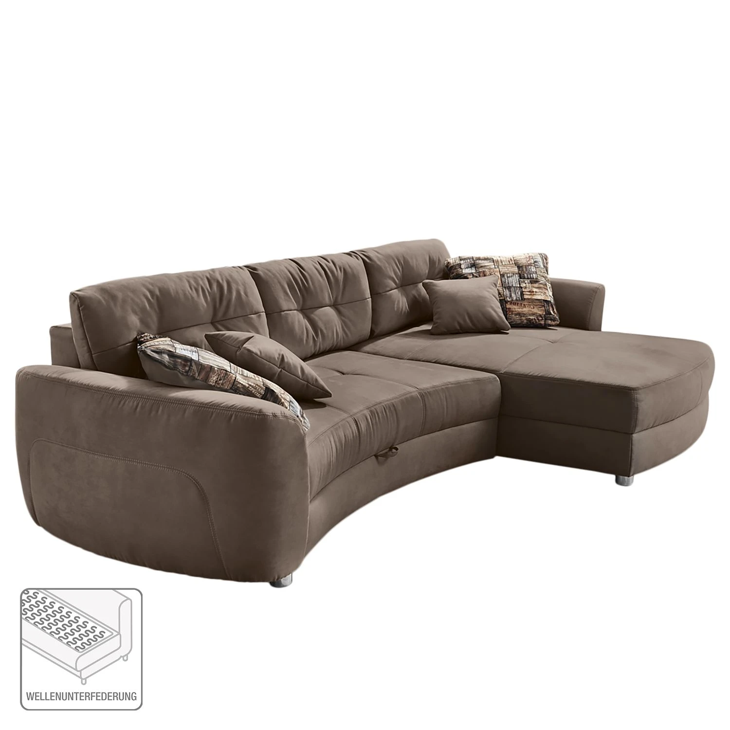 Loftscape Ecksofa Milligan (mit Schlaffunktion) - Taupe - Longchair davorstehend rechts 2 Loftscape Ecksofa Milligan (mit Schlaffunktion) - Taupe - Longchair davorstehend rechts – Bild 2