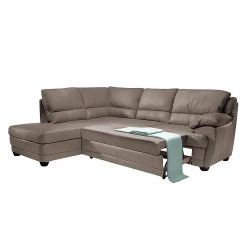 Cotta Ecksofa Kevin (mit Schlaffunktion) - Echtleder Taupe - Ottomane davorstehend links -Wohnzimmermöbel boutique en ligne ecksofa nebolo mit schlaffunktion echtleder taupe ottomane davorstehend links 343491