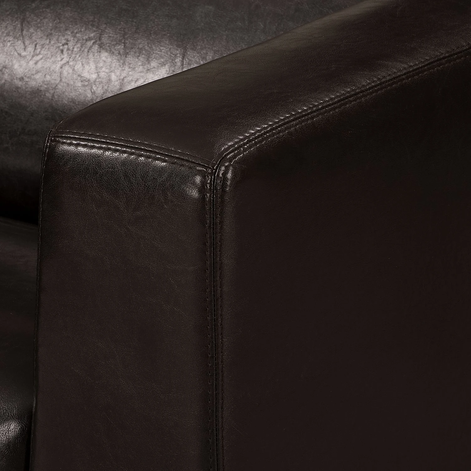 Maison Belfort Ecksofa Nespolo Echtleder Dunkelbraun - Ottomane davorstehend links 9 Maison Belfort Ecksofa Nespolo Echtleder Dunkelbraun - Ottomane davorstehend links – Bild 9