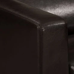 Maison Belfort Garnitur Nespolo (3-2-1) - Echtleder - Dunkelbraun -Wohnzimmermöbel boutique en ligne ecksofa nespolo kunstleder dunkelbraun ottomane davorstehend rechts 4576548 3