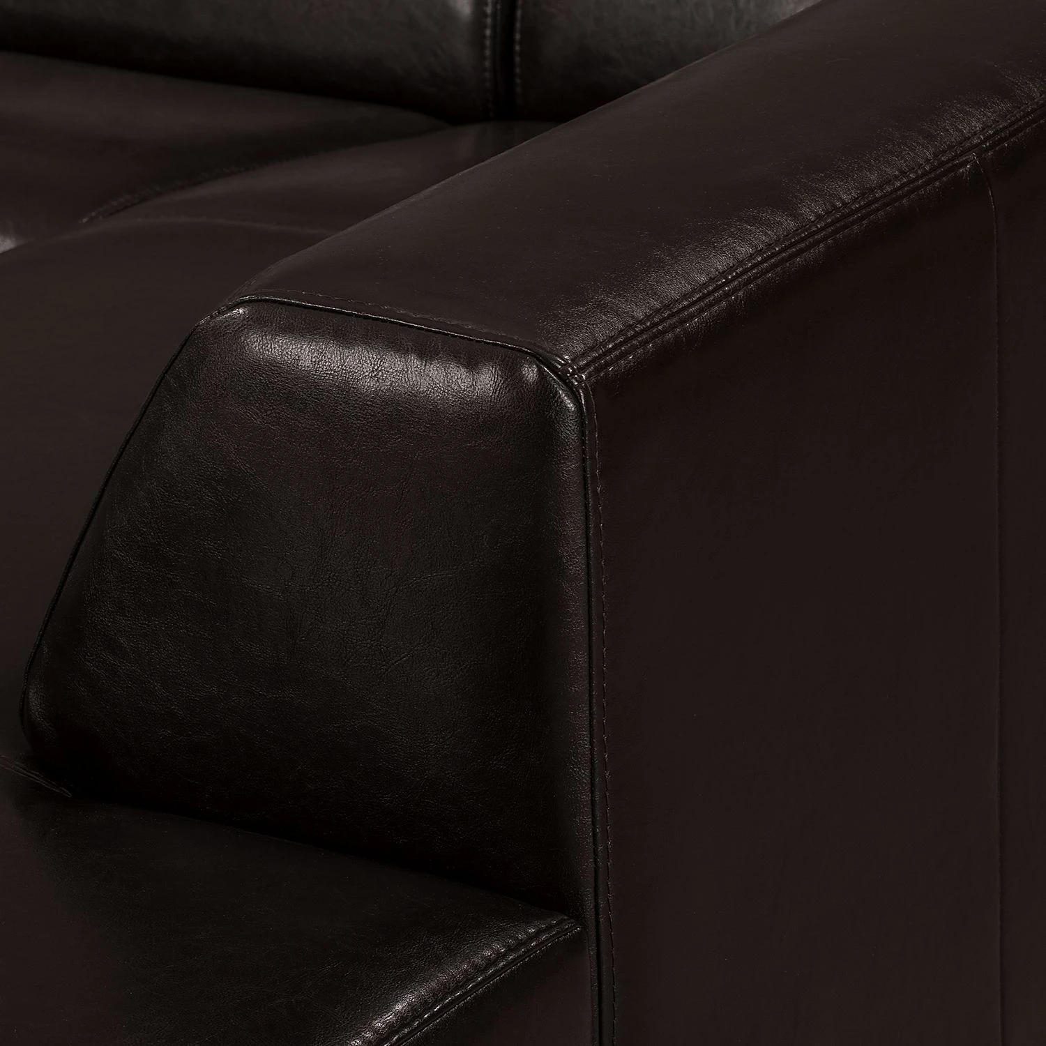 Maison Belfort Garnitur Nespolo (3-2-1) - Kunstleder - Dunkelbraun 9 Maison Belfort Garnitur Nespolo (3-2-1) - Kunstleder - Dunkelbraun – Bild 9