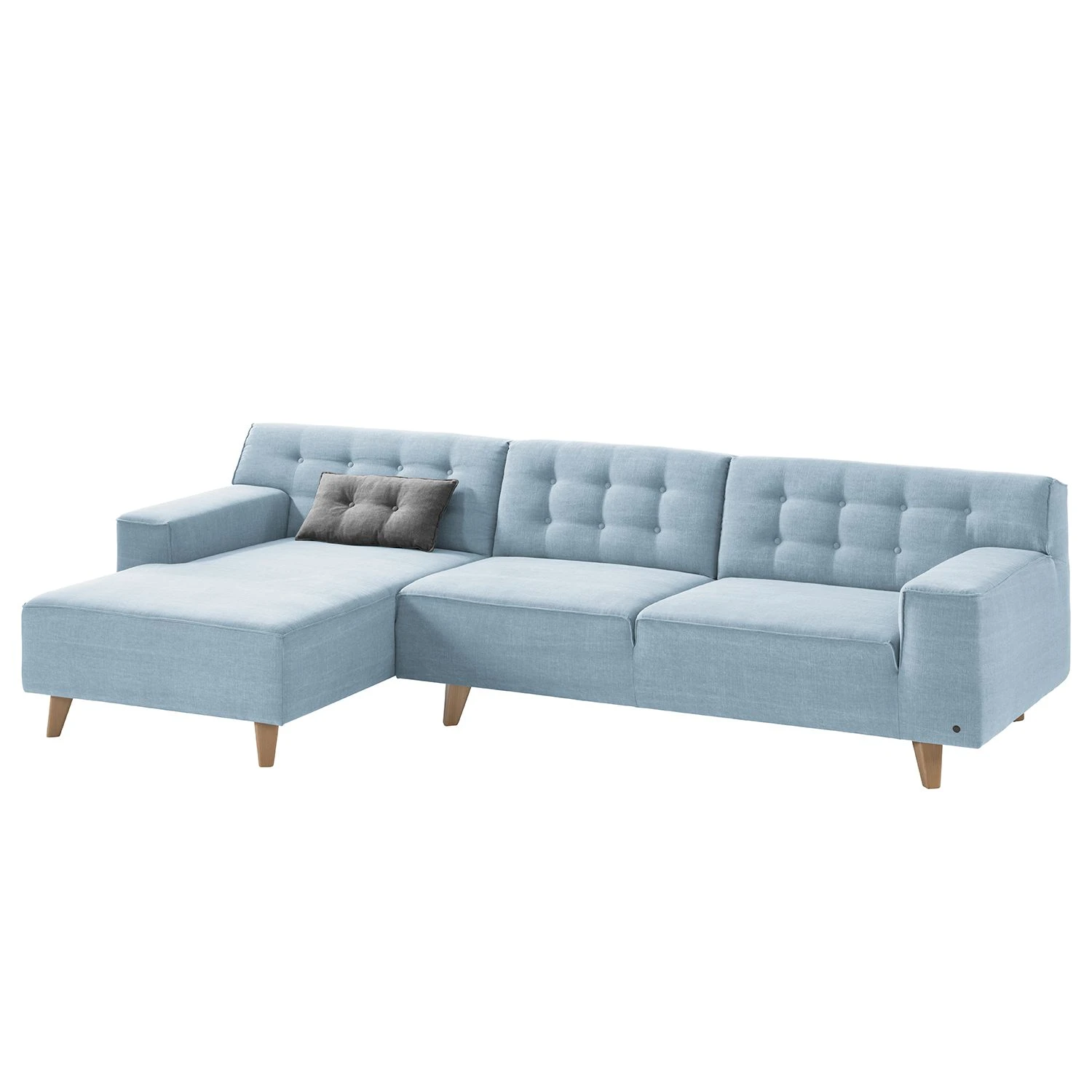 Tom Tailor Ecksofa Nordic Chic II Webstoff - Stoff TUS: 6 sky blue - Longchair davorstehend links 1 Tom Tailor Ecksofa Nordic Chic II Webstoff - Stoff TUS: 6 sky blue - Longchair davorstehend links