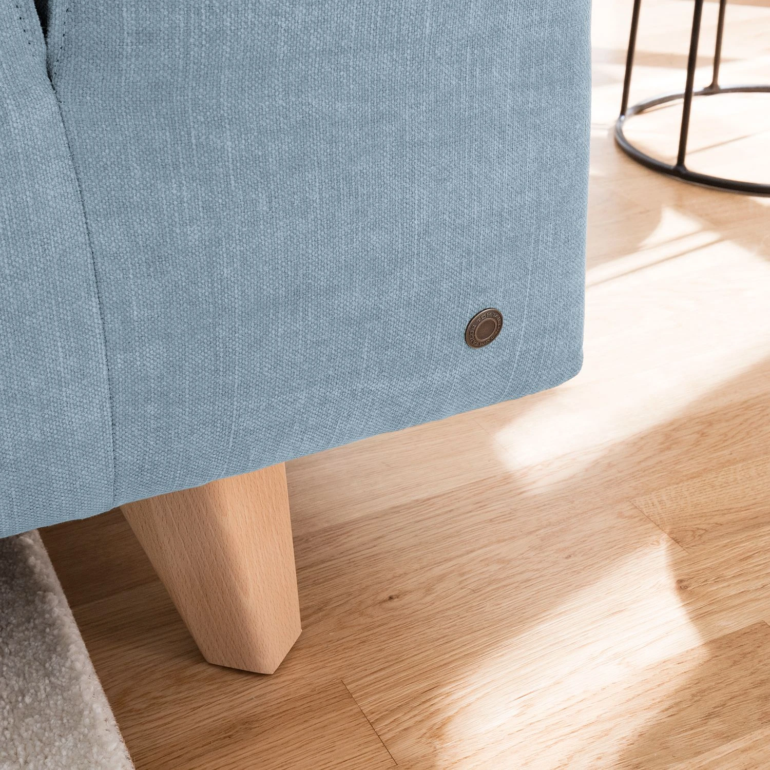 Tom Tailor Ecksofa Nordic Chic II Webstoff - Stoff TUS: 6 sky blue - Longchair davorstehend links 8 Tom Tailor Ecksofa Nordic Chic II Webstoff - Stoff TUS: 6 sky blue - Longchair davorstehend links – Bild 8