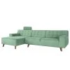 Tom Tailor Ecksofa Nordic Chic III Webstoff - Mintgrün - Longchair davorstehend links