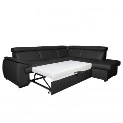 Loftscape Ecksofa Olival IV Echtleder - Schwarz - Schlaffunktion davorstehend links -Wohnzimmermöbel boutique en ligne ecksofa olival iv echtleder schlaffunktion davorstehend links schwarz 4406288
